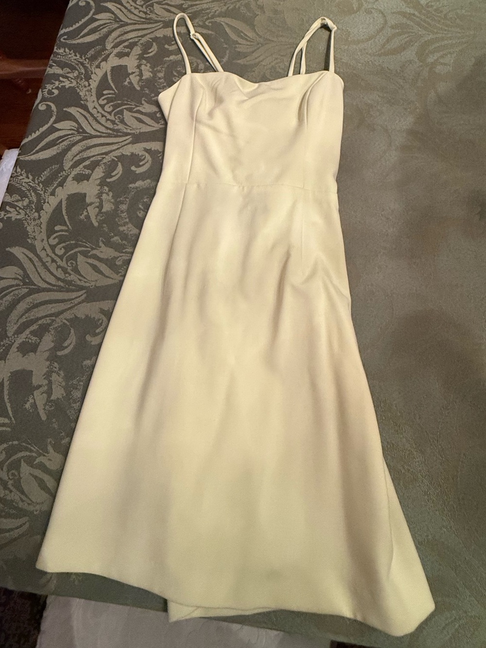 French Connection Classic Yellow Spaghetti-Strap Midi Dress size 6 NWT